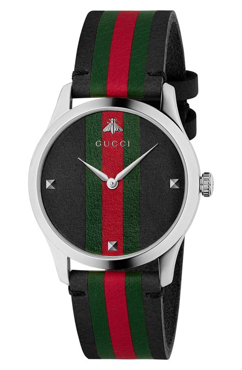 leather watch gucci|gucci men watches clearance.